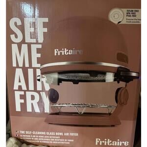 Fritaire Self-Cleaning Transparent Air Fryer - Easy Cleaning - coral color